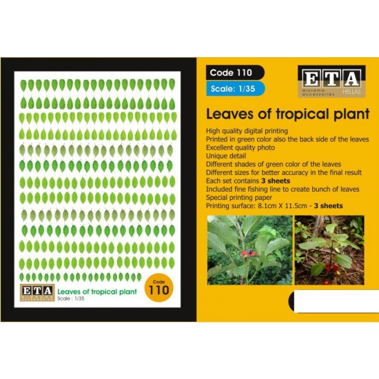 1/35, 1/32, 1/24 Leaves of Tropical Plant for All Season Vol.5 (3 sheets)