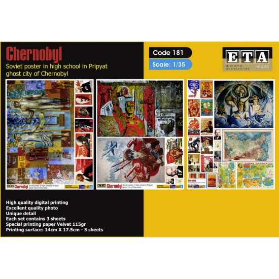 1/35 Chernobyl Poster in High School in Pripyat (2 sheets) 1/35 Chernobyl Poster in High School in Pripyat (2 sheets)