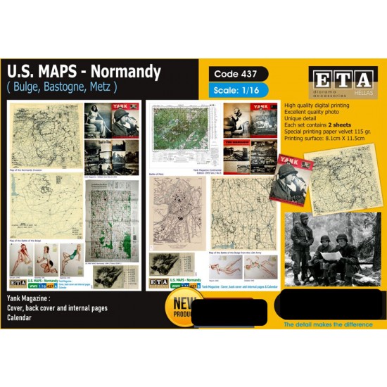 1/16 US MAPS - Normandy (Bulge, Bastogne, Metz) 1/16 US MAPS - Normandy (Bulge, Bastogne, Metz)