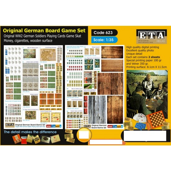 1/35 WWII Original German Board Game Set (2 sheets)