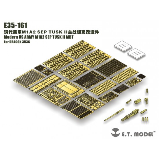 1/35 Modern US Army M1A2 SEP Tusk II MBT Photo-etched Upgrade set for Dragon#3536 1/35 Modern US Army M1A2 SEP Tusk II MBT Photo-etched Upgrade set for Dragon#3536