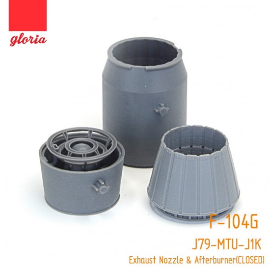 1/48 F-104G J79-MTU-J1K Exhaust Nozzle & Afterburner (CLOSED) for Hasegawa Kit 1/48 F-104G J79-MTU-J1K Exhaust Nozzle & Afterburner (CLOSED) for Hasegawa Kit