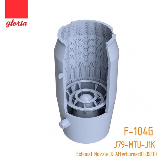 1/48 F-104G J79-MTU-J1K Exhaust Nozzle & Afterburner (CLOSED) for Hasegawa Kit 1/48 F-104G J79-MTU-J1K Exhaust Nozzle & Afterburner (CLOSED) for Hasegawa Kit
