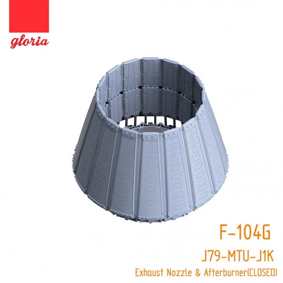 1/48 F-104G J79-MTU-J1K Exhaust Nozzle & Afterburner (CLOSED) for Hasegawa Kit 1/48 F-104G J79-MTU-J1K Exhaust Nozzle & Afterburner (CLOSED) for Hasegawa Kit
