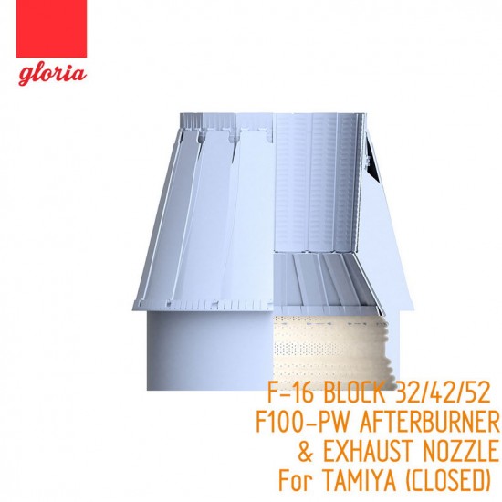 1/48 F-16 BLOCK 32/42/52 F100-PW Afterburner & Exhaust Nozzle (CLOSED) for Tamiya kits 1/48 F-16 BLOCK 32/42/52 F100-PW Afterburner & Exhaust Nozzle (CLOSED) for Tamiya kits