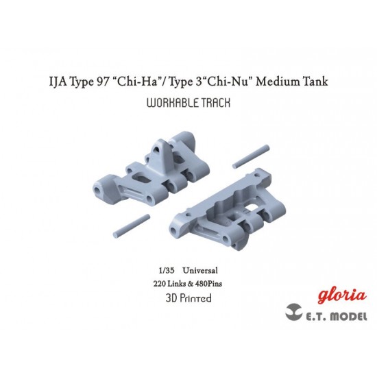 1/35 IJA Type 97 Chi-Ha/Type 3Chi-NuMedium Tank Workable Track (3D Printed) 1/35 IJA Type 97 Chi-Ha/Type 3Chi-NuMedium Tank Workable Track (3D Printed)