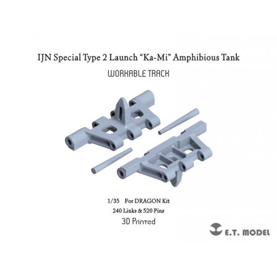1/35 IJN Special Type 2 Launch Ka-Mi Amphibious Tank Workable Track for Dragon kits 1/35 IJN Special Type 2 Launch Ka-Mi Amphibious Tank Workable Track for Dragon kits