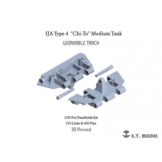 1/35 IJA Type 4 Chi-To Medium Tank Workable Track for FineMolds Kit 1/35 IJA Type 4 Chi-To Medium Tank Workable Track for FineMolds Kit