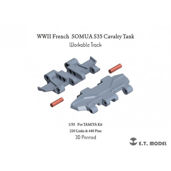 1/35 WWII French SOMUA S35 Cavalry Tank Workable Track for Tamiya kits 1/35 WWII French SOMUA S35 Cavalry Tank Workable Track for Tamiya kits