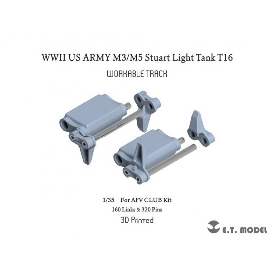 1/35 WWII US Army M3/M5 Stuart Light Tank T16 Workable Track for AFV Club kits 1/35 WWII US Army M3/M5 Stuart Light Tank T16 Workable Track for AFV Club kits