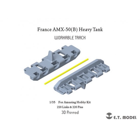1/35 France AMX-50(B) Heavy Tank Workable Track (3D Printed) for Amusing Hobby kits 1/35 France AMX-50(B) Heavy Tank Workable Track (3D Printed) for Amusing Hobby kits