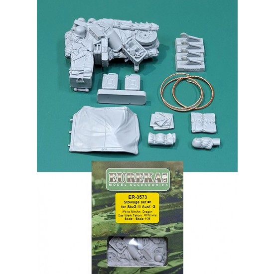 1/35 Sturmgeschutz III Ausf.G Stowage Set for Das Werk/Dragon/MiniArt/RFM/Takom kits 1/35 Sturmgeschutz III Ausf.G Stowage Set for Das Werk/Dragon/MiniArt/RFM/Takom kits