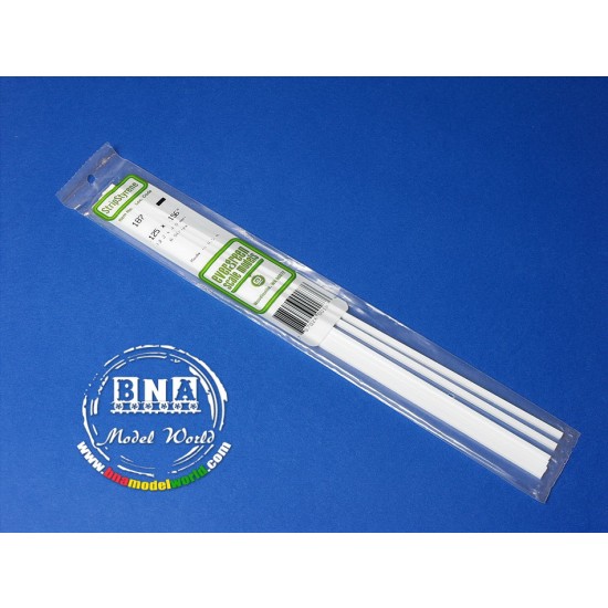 White Styrene Strip 3.2mm x 4.0mm (.125x.156) 6pcs Length: 35cm (14) White Styrene Strip 3.2mm x 4.0mm (.125x.156) 6pcs Length: 35cm (14)