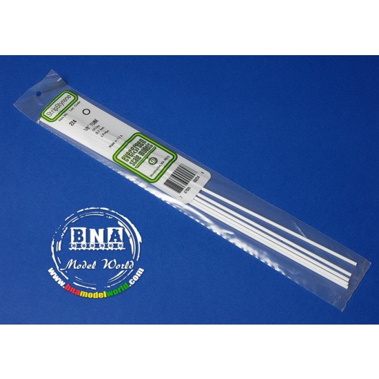 White Styrene Round Tubing Diameter: 3.2mm/.125 - 5pcs Length: 35cm (14) White Styrene Round Tubing Diameter: 3.2mm/.125 - 5pcs Length: 35cm (14)
