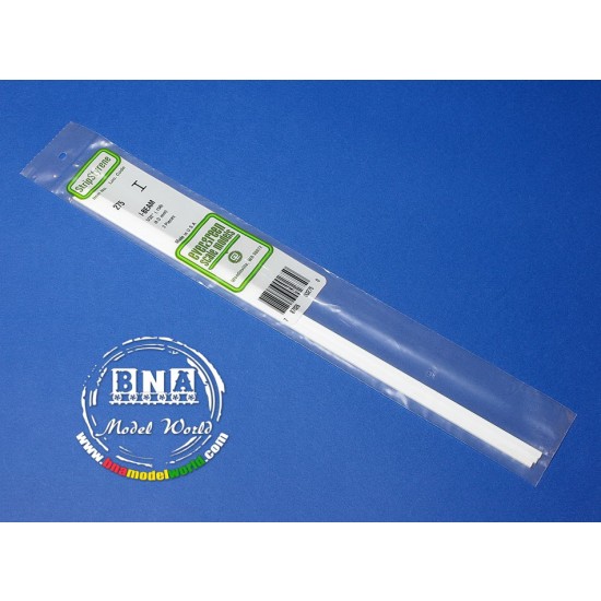 White Styrene I-Beam 4.0mm /.156 3pcs Length: 35cm (14) White Styrene I-Beam 4.0mm /.156 3pcs Length: 35cm (14)