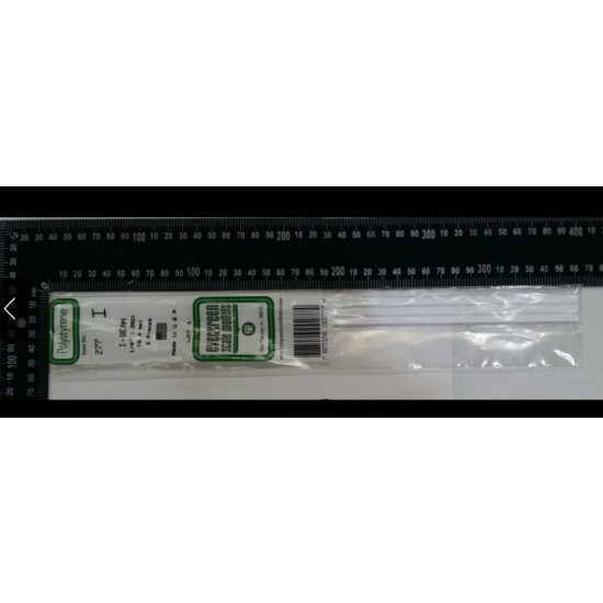 White Styrene I-Beam 6.3mm /.25 3pcs Length: 35cm (14) White Styrene I-Beam 6.3mm /.25 3pcs Length: 35cm (14)