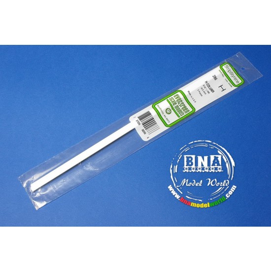 White Styrene H-Column 4.8mm /.188 3pcs Length: 35cm (14) White Styrene H-Column 4.8mm /.188 3pcs Length: 35cm (14)
