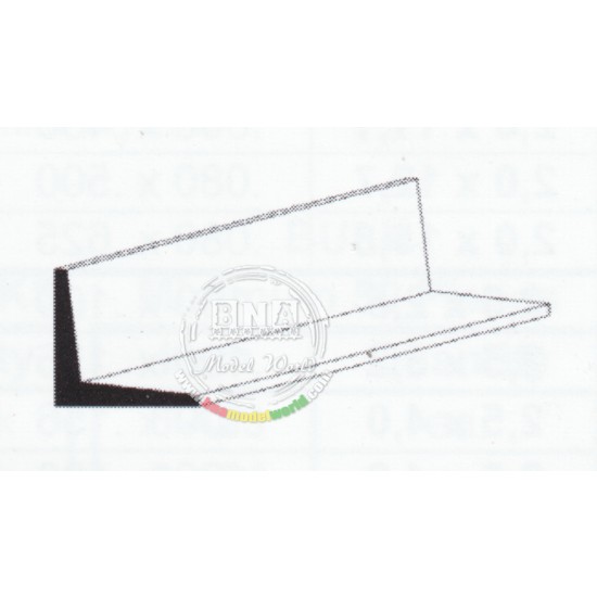 White Styrene Angle 4.0mm/.156 3pcs Length: 35cm (14) White Styrene Angle 4.0mm/.156 3pcs Length: 35cm (14)
