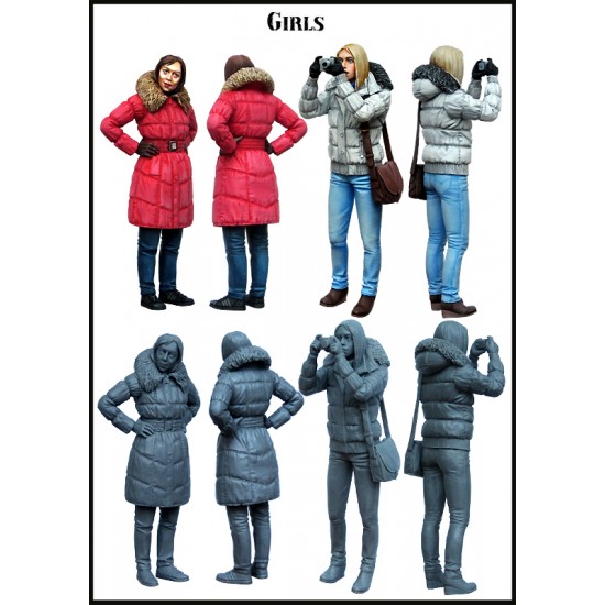 1/35 Civilian Girls / Travellers Holding a Camera (2 figures) 1/35 Civilian Girls / Travellers Holding a Camera (2 figures)