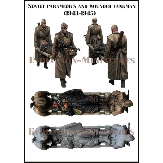 1/35 Soviet Paramedics and Wounded Tankman 1943-1945 (3 figures) 1/35 Soviet Paramedics and Wounded Tankman 1943-1945 (3 figures)