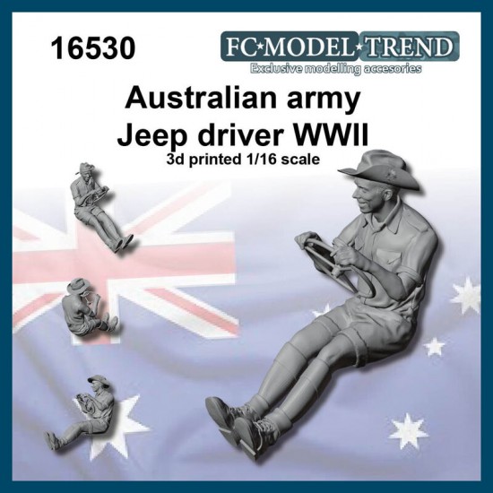 1/16 WWII Australian Army Jeep Driver 1/16 WWII Australian Army Jeep Driver