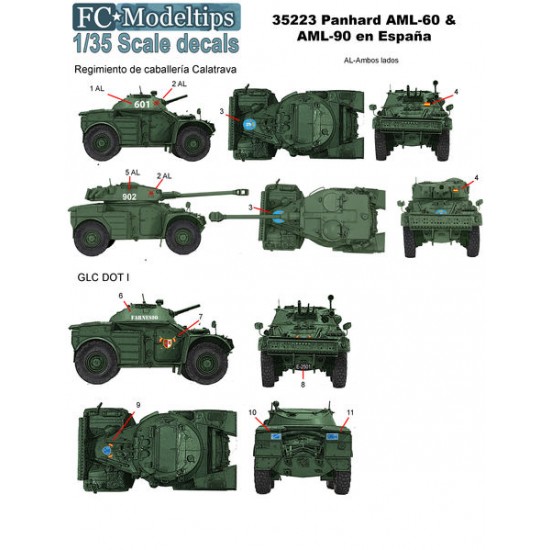 1/35 Panhard AML-60 & 90 in Spain Decals 1/35 Panhard AML-60 & 90 in Spain Decals