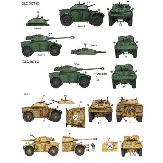 1/35 Panhard AML-60 & 90 in Spain Decals 1/35 Panhard AML-60 & 90 in Spain Decals