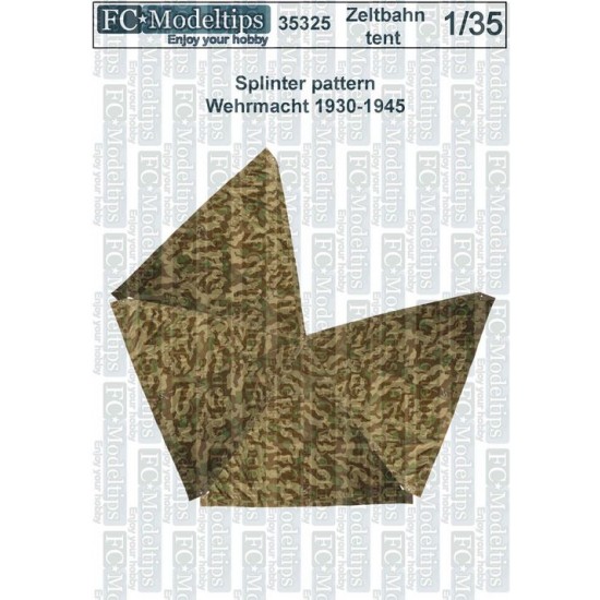 1/35 Zeltbahn Tent for Wehrmacht 4 Person 1931-1945 (splinter pattern)