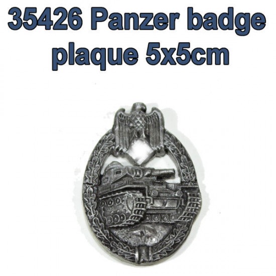 Panzer Badge Plaque (50 x 50mm, resin)