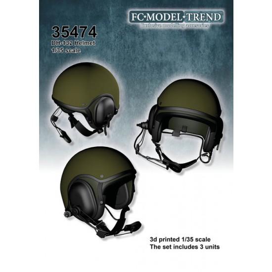 FC Model Trend 1/35 DH-132 Helmet 3pcs 