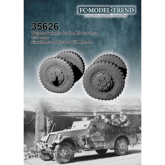 1/35 M3 Scout Car Weighted Wheels for Tamiya kits 1/35 M3 Scout Car Weighted Wheels for Tamiya kits