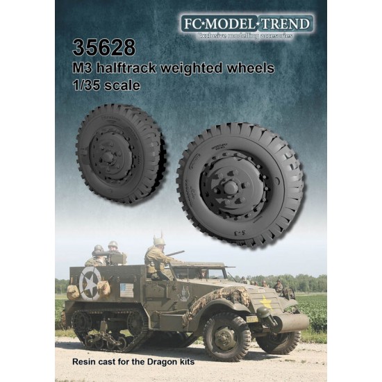 1/35 M2/M3 Halftrack Weighted Wheels for Dragon kits 1/35 M2/M3 Halftrack Weighted Wheels for Dragon kits