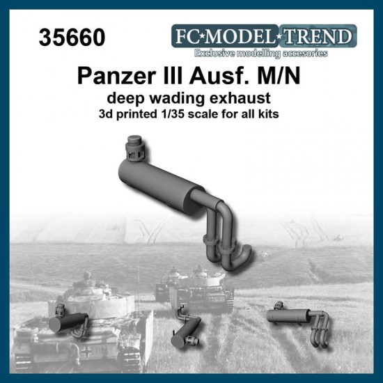 1/35 Panzer III, Ausf. M/N Deep Wading Exhaust 1/35 Panzer III, Ausf. M/N Deep Wading Exhaust