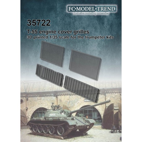 1/35 T-55 Engine Cover Grilles for Trumpeter kits 1/35 T-55 Engine Cover Grilles for Trumpeter kits
