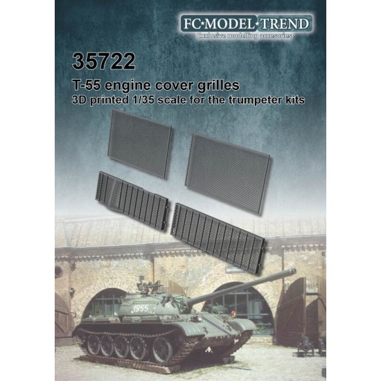 1/35 T-55 Engine Cover Grilles for Trumpeter kits