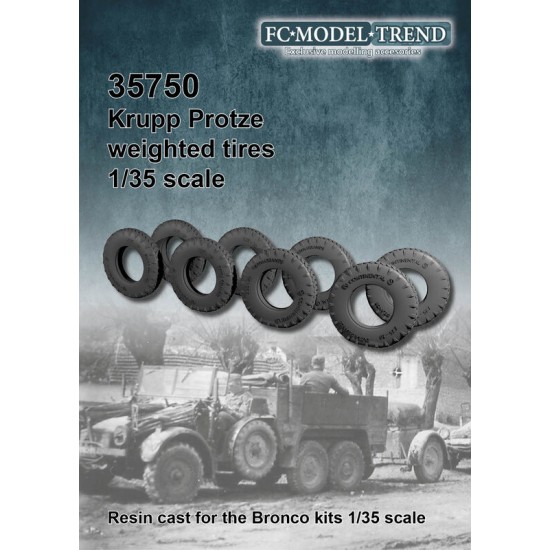 1/35 Krupp Protze Weighted Tyres for Bronco kits 1/35 Krupp Protze Weighted Tyres for Bronco kits