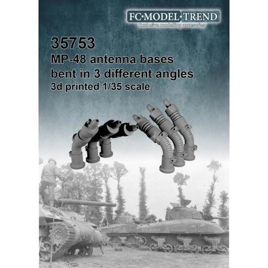 1/35 MP-48 Antenna Bases (bent in 3 different angles) 1/35 MP-48 Antenna Bases (bent in 3 different angles)