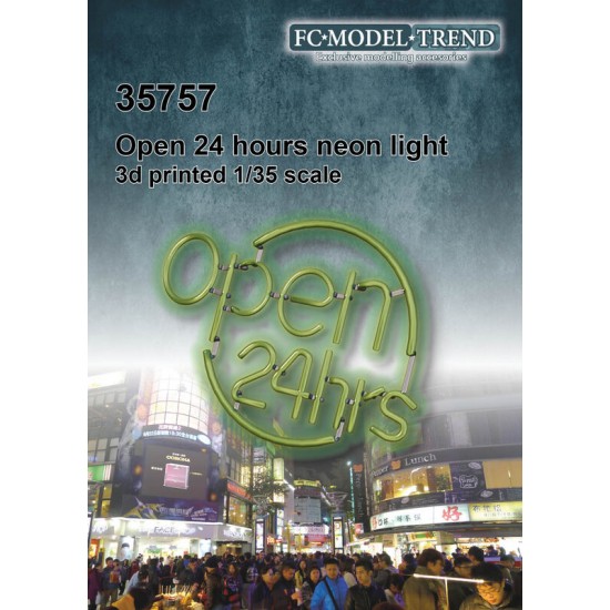 1/35 Open 24hrs Neon Light 1/35 Open 24hrs Neon Light