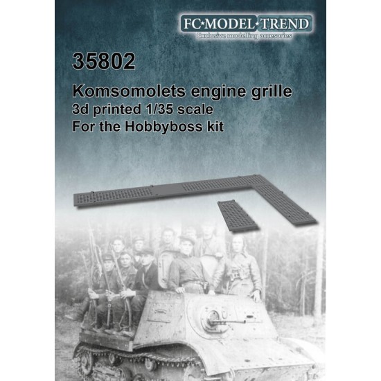 1/35 Komsomolets Engine Cover Grilles for HobbyBoss kits 1/35 Komsomolets Engine Cover Grilles for HobbyBoss kits