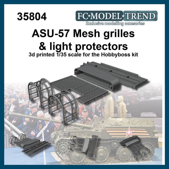 1/35 ASU-57 Mesh Grilles & Light Protectors for HobbyBoss kits