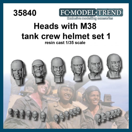 1/35 Heads with M38 Helmet set 1 1/35 Heads with M38 Helmet set 1