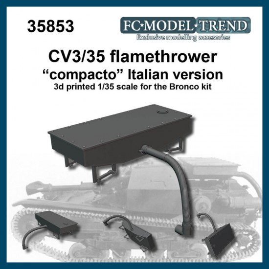 1/35 CV3 35 Flame Thrower Compacto Italian version for Bronco kits 1/35 CV3 35 Flame Thrower Compacto Italian version for Bronco kits