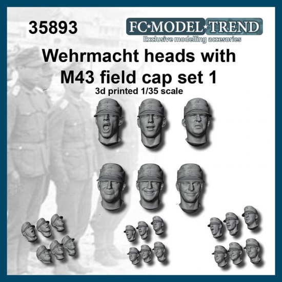 1/35 Wehrmacht Heads w/M-43 Cap