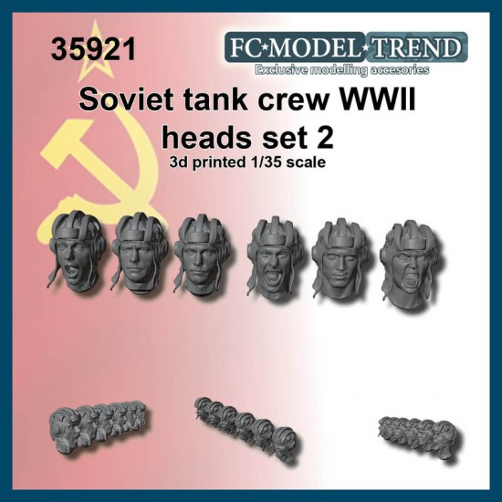 1/35 Soviet Tank Crew Heads Set 2 1/35 Soviet Tank Crew Heads Set 2
