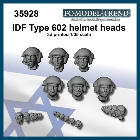 1/35 IDF Type 602 Helmet Heads Set 1/35 IDF Type 602 Helmet Heads Set