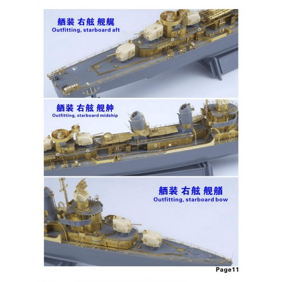 1/350 WWII USN Fletcher Class Destroyer Complete Upgrade set for Tamiya kit #78012 1/350 WWII USN Fletcher Class Destroyer Complete Upgrade set for Tamiya kit #78012