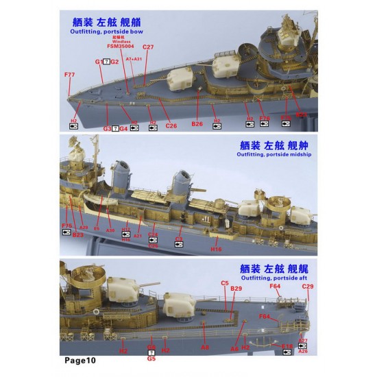 1/350 WWII USN Fletcher Class Destroyer Complete Upgrade set for Tamiya kit #78012 1/350 WWII USN Fletcher Class Destroyer Complete Upgrade set for Tamiya kit #78012