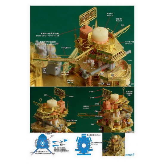 1/700 WWII IJN Battleship Nagato 1944 Upgrade set for Aoshima kits (Standard) 1/700 WWII IJN Battleship Nagato 1944 Upgrade set for Aoshima kits (Standard)