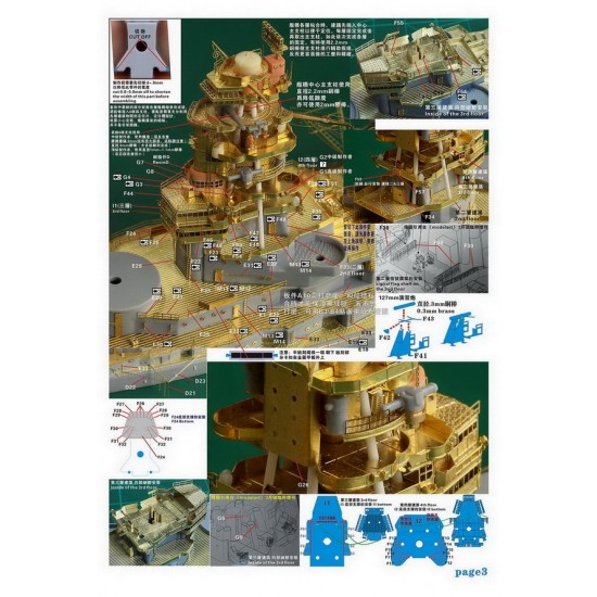1/700 WWII IJN Battleship Nagato 1944 Upgrade set for Aoshima kits (Standard) 1/700 WWII IJN Battleship Nagato 1944 Upgrade set for Aoshima kits (Standard)
