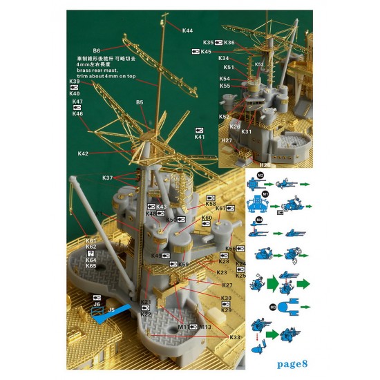 1/700 WWII IJN Battleship Nagato 1944 Upgrade set for Aoshima kits (Standard) 1/700 WWII IJN Battleship Nagato 1944 Upgrade set for Aoshima kits (Standard)